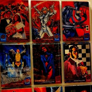 1994 rare Marvel 94 fleer ultra x-men trading cards. Lot of 9